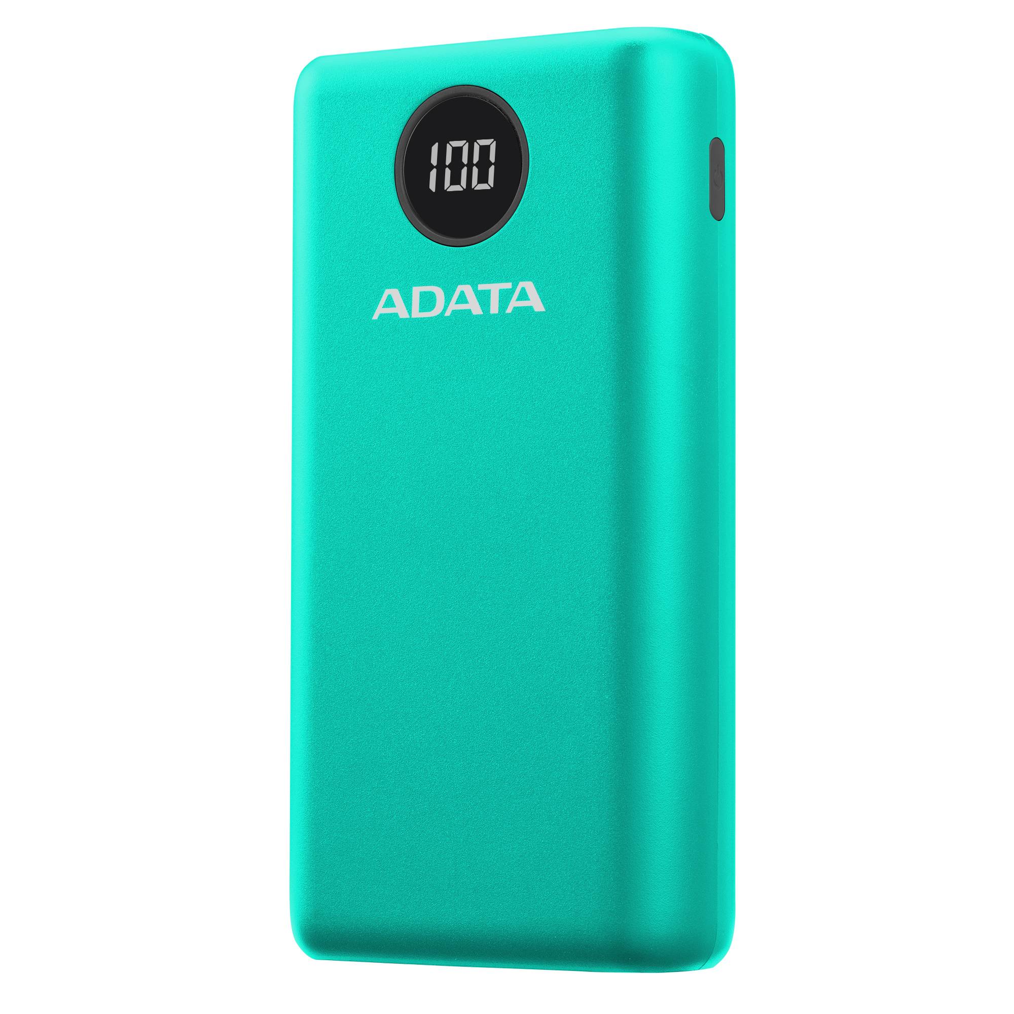 PowerBank ADATA P20000QCD - 20, 000 mAh. Compatible con Qualcomm QC 3.0 y USB Power Delivery 3.0. indicador digital de carga y 2 puertos USB-A y 1 USB-C PowerBank ADATA P20000QCD - 20, 000 mAh. Compatible con Qualcomm QC 3.0 y USB Power Delivery 3.0. indicador digital de carga y 2 puertos USB-A y 1 USB-C